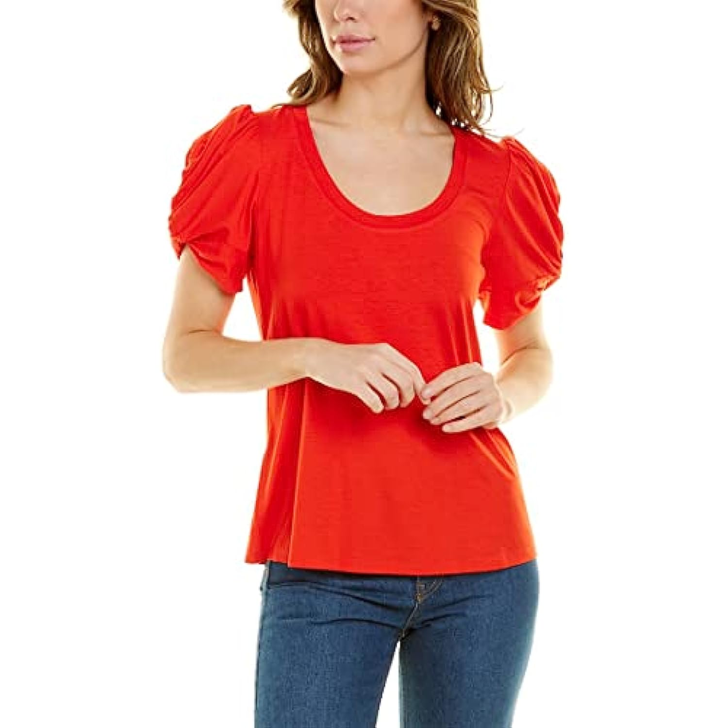Msrp $158 Trina Turk Isle Top Lava Red/Orange Size Xs
